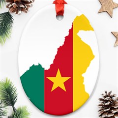 Cameroon Flag Map Geography Ornament (oval) by Sapixe