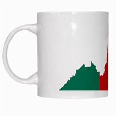 Cameroon Flag Map Geography White Mugs by Sapixe