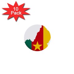 Cameroon Flag Map Geography 1  Mini Buttons (10 Pack)  by Sapixe