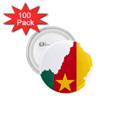 Cameroon Flag Map Geography 1 75  Buttons (100 Pack)  by Sapixe