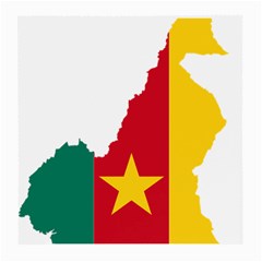 Cameroon Flag Map Geography Medium Glasses Cloth by Sapixe