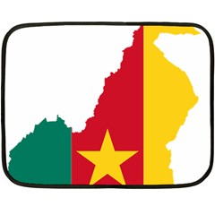 Cameroon Flag Map Geography Fleece Blanket (mini) by Sapixe