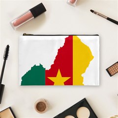 Cameroon Flag Map Geography Cosmetic Bag (medium) by Sapixe