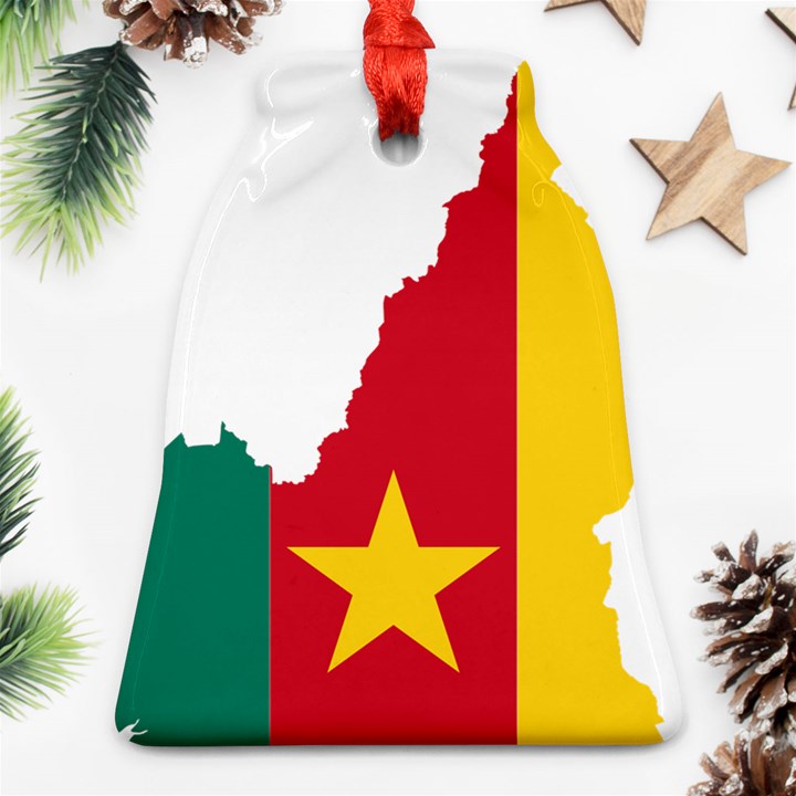 Cameroon Flag Map Geography Ornament (Bell)