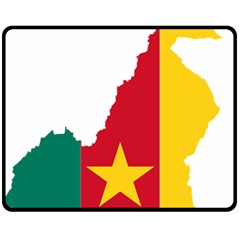 Cameroon Flag Map Geography Double Sided Fleece Blanket (medium)  by Sapixe