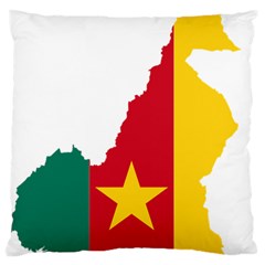 Cameroon Flag Map Geography Large Flano Cushion Case (two Sides) by Sapixe