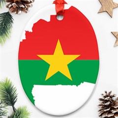 Burkina Faso Flag Map Geography Ornament (oval) by Sapixe