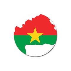 Burkina Faso Flag Map Geography Magnet 3  (round) by Sapixe