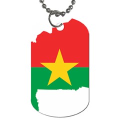 Burkina Faso Flag Map Geography Dog Tag (one Side) by Sapixe