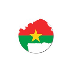 Burkina Faso Flag Map Geography Golf Ball Marker by Sapixe