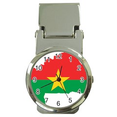 Burkina Faso Flag Map Geography Money Clip Watches by Sapixe