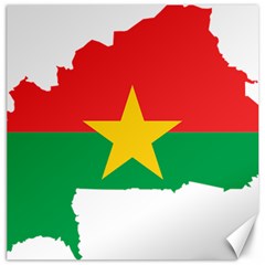 Burkina Faso Flag Map Geography Canvas 12  X 12  by Sapixe