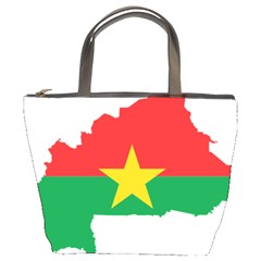 Burkina Faso Flag Map Geography Bucket Bag by Sapixe