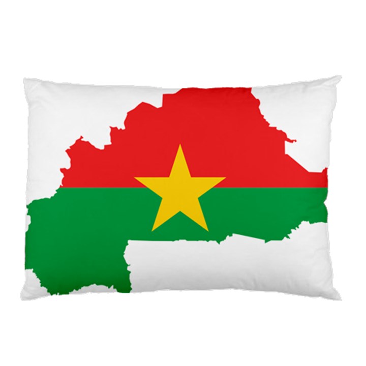 Burkina Faso Flag Map Geography Pillow Case