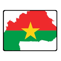 Burkina Faso Flag Map Geography Fleece Blanket (small) by Sapixe