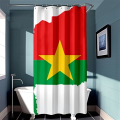 Burkina Faso Flag Map Geography Shower Curtain 36  X 72  (stall)  by Sapixe