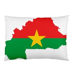 Burkina Faso Flag Map Geography Pillow Case (two Sides) by Sapixe