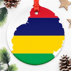 Mauritius Flag Map Geography Ornament (Round)