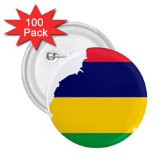 Mauritius Flag Map Geography 2 25  Buttons (100 Pack)  by Sapixe