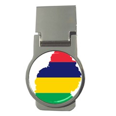 Mauritius Flag Map Geography Money Clips (round)  by Sapixe