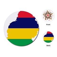 Mauritius Flag Map Geography Playing Cards Single Design (Round)