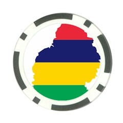 Mauritius Flag Map Geography Poker Chip Card Guard