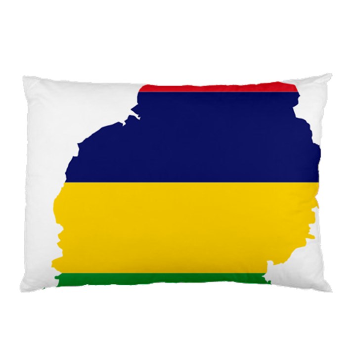 Mauritius Flag Map Geography Pillow Case