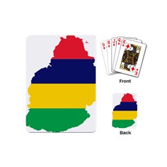 Mauritius Flag Map Geography Playing Cards Single Design (mini) by Sapixe