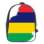 Mauritius Flag Map Geography School Bag (XL) Front