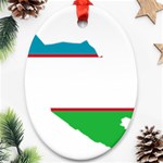 Borders Country Flag Geography Map Ornament (Oval) Front