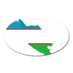 Borders Country Flag Geography Map Oval Magnet by Sapixe