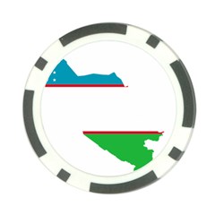 Borders Country Flag Geography Map Poker Chip Card Guard (10 Pack) by Sapixe