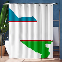 Borders Country Flag Geography Map Shower Curtain 60  X 72  (medium)  by Sapixe