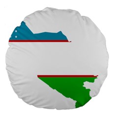 Borders Country Flag Geography Map Large 18  Premium Flano Round Cushions by Sapixe