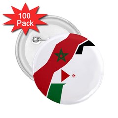 Western Sahara Flag Map Geography 2 25  Buttons (100 Pack)  by Sapixe