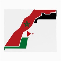 Western Sahara Flag Map Geography Small Glasses Cloth (2 Sides) by Sapixe