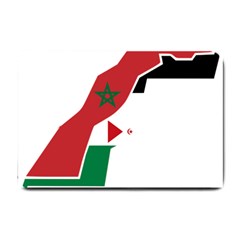 Western Sahara Flag Map Geography Small Doormat  by Sapixe