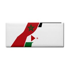 Western Sahara Flag Map Geography Hand Towel by Sapixe