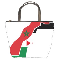 Western Sahara Flag Map Geography Bucket Bag by Sapixe