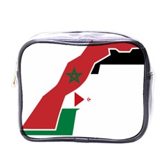 Western Sahara Flag Map Geography Mini Toiletries Bag (one Side) by Sapixe