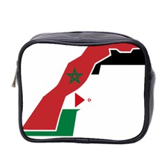 Western Sahara Flag Map Geography Mini Toiletries Bag (two Sides) by Sapixe