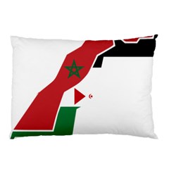 Western Sahara Flag Map Geography Pillow Case (two Sides) by Sapixe