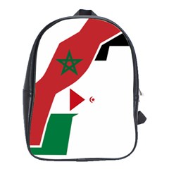 Western Sahara Flag Map Geography School Bag (xl) by Sapixe