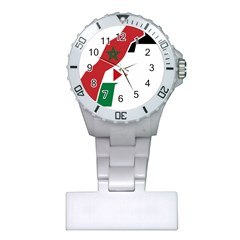 Western Sahara Flag Map Geography Plastic Nurses Watch by Sapixe