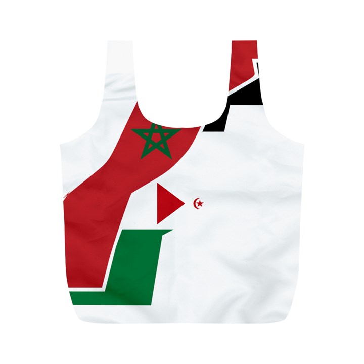 Western Sahara Flag Map Geography Full Print Recycle Bag (M)