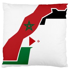 Western Sahara Flag Map Geography Large Flano Cushion Case (two Sides) by Sapixe