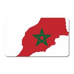 Morocco Flag Map Geography Outline Magnet (rectangular) by Sapixe