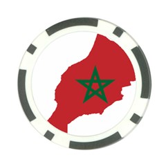 Morocco Flag Map Geography Outline Poker Chip Card Guard by Sapixe