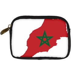 Morocco Flag Map Geography Outline Digital Camera Leather Case by Sapixe