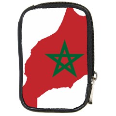 Morocco Flag Map Geography Outline Compact Camera Leather Case by Sapixe